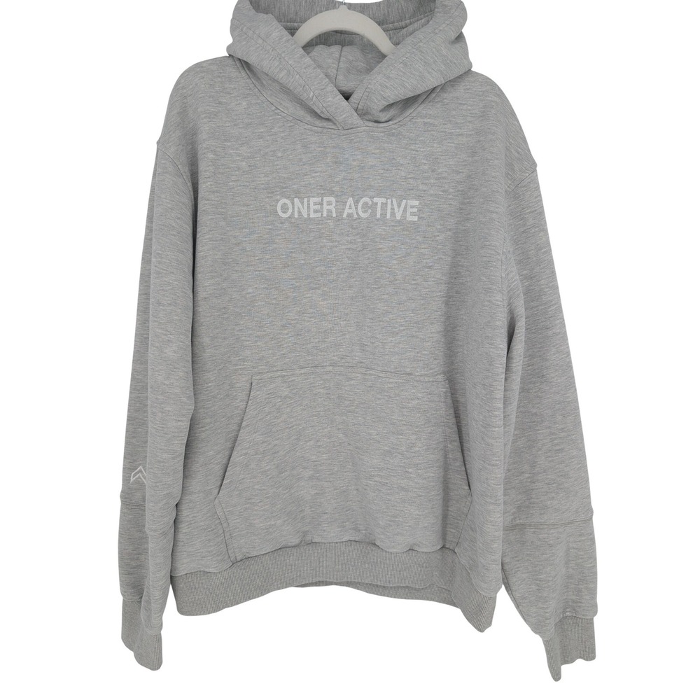 Oner Active Hoodie Womens 2XL Gray Oversized Pullover Logo Athleisure Streetwear